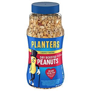16-oz. Planters Peanuts: Dry Roasted & More 2 for $3.15 w/ Free Store Pickup on $10+ ~ Walgreens