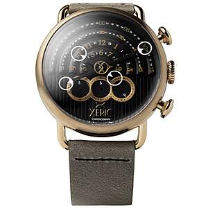 Xeric Watches: Halograph Chrono Sapphire Antique Brass $195 & More + Free Shipping