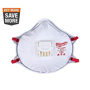 20-Count Milwaukee N95 Professional Multi-Purpose Valved Respirator w/ Gasket $16.75 w/ F/S ~ Home Depot.