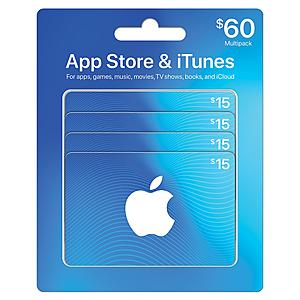 Sam’s club members: $49.88 + tax for $60 App Store & iTunes Gift Cards multipack