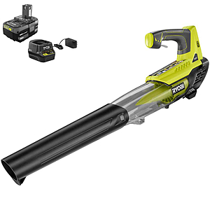 RYOBI ONE+ 18V 100 MPH 280 CFM Cordless Battery Variable-Speed Jet Fan Leaf Blower with 4.0 Ah Battery and Charger P2180 - $88.00, YMMV at Home Depot