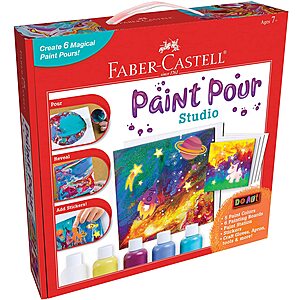 Faber-Castell Do Art Paint Pour Studio-Child Beginner Acrylic Art Set $8.47 + Free Shipping w/ Prime or on orders $25+