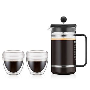 Bodum Sale + Extra 10% Off: French Press coffee maker, 8 cup & 2 pcs Pavina Outdoor 8 oz Glasses $17.99 - Free S/H Orders $25+