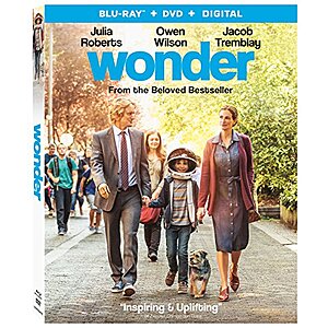 Wonder (Blu-ray + DVD + Digital) $3.96 + Free Ship w/Prime