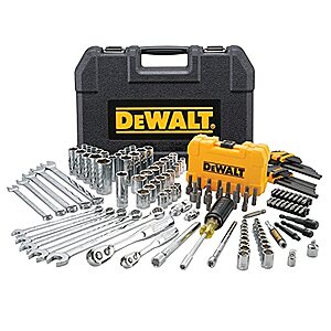142-Piece DeWALT Mechanics MM/SAE Socket/Wrench Set w/ Carrying Case $89 + Free S/H