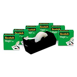 6-Pack Scotch Magic Tape Invisible w/ Dispenser 3/4 x 1000" $10.01 + Free Shipping w/ Prime or on $35+