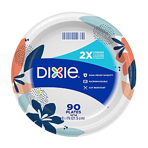 90-Count 8.5" Dixie Microwavable Soak-Proof Paper Plates $5.34 + Free Shipping w/ Prime or on $35+