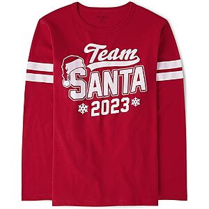 The Children's Place Unisex-Adult Long Sleeve Holiday T-Shirt "Team Santa 2023"  $6.99 + Free Shipping w/ Prime or on $35+