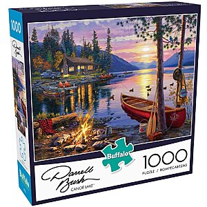 1,000-Piece Buffalo Games Jigsaw Puzzles: Canoe Lake $9.97 + Free Ship w/Prime or on orders $35+