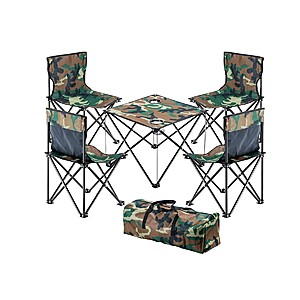 Monoprice 6-Piece MPM Foldable Camping Table and Chair Set with Carrying Case $29.99 + Free Ship