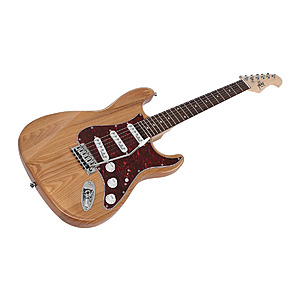 Indio by Monoprice Cali DLX Plus Solid Ash Electric Guitar with Gig Bag Natural $103.49. + Free Shipping