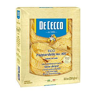 8.8-Oz De Cecco Pasta (Egg Pappardelle no. 101) $2 w/ Subscribe & Save