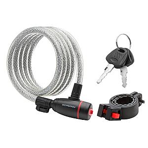 6' Schwinn Braided Steel Cable Anti Theft Bike Key Lock (Security Level 3) $6.90