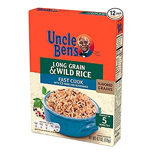 12-Pack UNCLE BEN'S Flavored Grains: Long Grain & Wild Fast (Original or Fast Cook) $16.63 5% or $14.26 15% w/s&s AC +Free Shipping