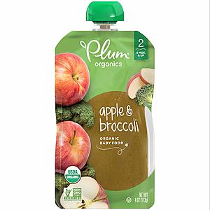 12-Pack 4 oz. Plum Organics Stage 2 Baby Food (Apple and Broccoli, Pear, Purple Carrot and Blueberry, Apple & Carrot & More) $9.29 w/s&s +Free Ship