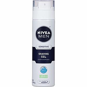NIVEA Men's Sensitive Shaving Products: 3-Pack 7oz Shaving Gel $6.30 & More + Free S/H