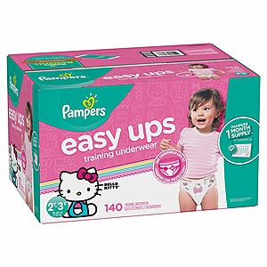 140-Ct Pampers Easy Ups Girls' Training Pants (Size 4) $31.55 w/ S&S & More + Free S&H