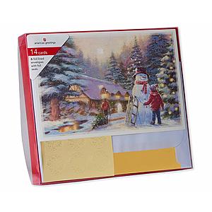 14-Count American Greetings Christmas Boxed Cards Premium City Kids & Snowman w/Gold Foil-Lined Envelopes $4.52 - Amazon (Add-On Or Use Amazon Day)
