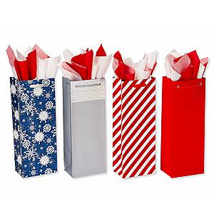 American Greetings: 4 Wine Gift Bags + 20 Tissue Paper Bundle $4.30