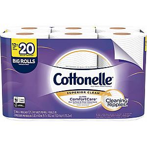 12 Big Rolls Cottonelle Ultra ComfortCare Toilet Paper $4.50 - Amazon ($1.00 Digital Credit)