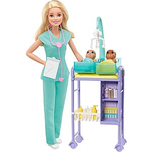 Barbie Baby Doctor Doll & Playset (Blonde or Brunette) $12.88 - Amazon