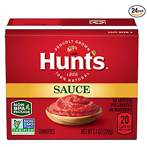 24-Pack 7.4 oz. Hunt's Tomato Sauce $9.00 w/s&s