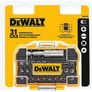 31-Piece DeWALT Screwdriver Set $7 + Free Store Pickup