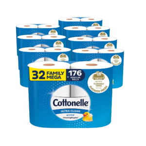 32-Ct Cottonelle Family Mega Rolls Toilet Paper: Ultra Clean $24.10 & More w/ Subscribe & Save