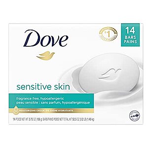 14-Count Dove Sensitive Skin Beauty Bar Soap $10.80 w/ Subscribe & Save
