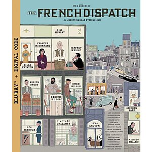 The French Dispatch (2021) (Blu-Ray + Digital) $4 + Free Shipping