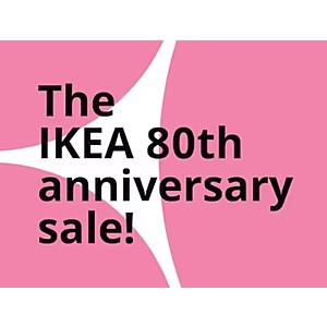 IKEA 80th anniversary sale - 15% off for college students and teachers in-store, 20% off desks for everyone in-store and online