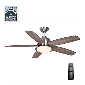 Ackerly 52 in. Indoor/Covered Outdoor LED Brushed Nickel Ceiling Fan $80.  Reg $160.  F/S from Home Depot.