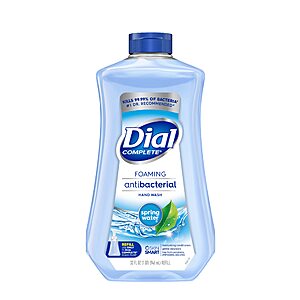 32-Oz Dial Complete Antibacterial Foaming Hand Soap Refill (Spring Water) $4 w/ Subscribe & Save