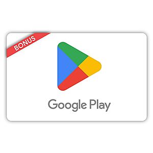 $50 Google Play eGift Card + $5 Credit Towards Google Play Store App, Game or In-App Purchase for $50 via Amazon (Valid thru 12/6)