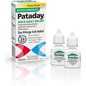 Woot App: 2-Pack Pataday Once Daily Allergy Itch Relief Eye Drops (Original) $17 + Free S&H for Prime Members