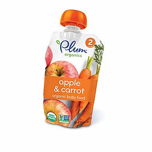 12-Pack 4oz Plum Organics Stage 2 Baby Food (Apple & Carrot)  $8.45 & More w/ S&S + Free S&H
