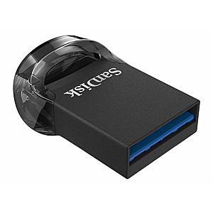 128GB SanDisk Ultra Fit USB 3.1 Flash Drive  $25