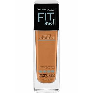 Maybelline New York Fit Me Liquid Foundation Makeup (Porcelain or Toffee) $1.64 or less w/ S&S + Free S/H