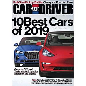 4-Years of Car and Driver or Motor Trend Magazine $10