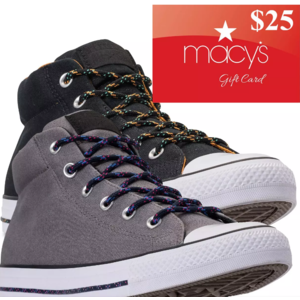 Converse Men's Chuck Taylor Street Mid Sneakers + $25 Macys eGC 2 for $52.50 (after Slickdeals Rebate) + Free Store Pickup