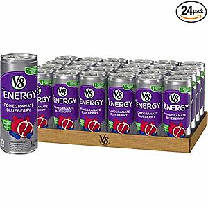 24-Pack of 8oz V8 +Energy Drinks (Pomegranate Blueberry) $10.50 w/ S&S & More + Free S&H