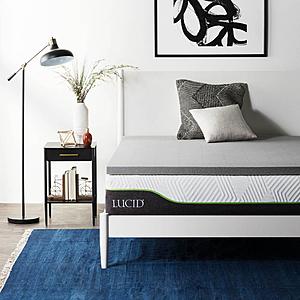 Lucid 2" Bamboo Charcoal Memory Foam Mattress Topper: King $53, Queen $42 & More + Free Store Pickup