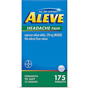 Aleve: 175-Ct Headache Pain Tablets $11.63 & More w/ S&S + Free Shipping w/ Prime or $25+