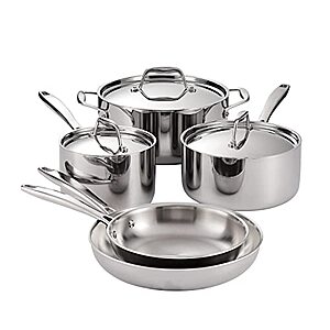 8-Piece Tramontina Tri Ply Stainless Steel Cookware Set $158 + Free Shipping