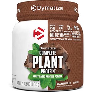 1.3-Lb Dymatize Vegan Plant Protein Creamy Chocolate $11.47 or 1.2-Lb Smooth Vanilla $11.85 w/S&S + Free Shipping w/ Prime or on $25+
