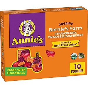 Annie's Organic: 12-Ct Snack Cracker Pouches $5, 10-Ct Fruit Gummy Packs $4.50 & More