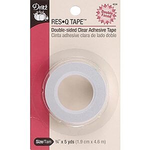 3/4" x 5-Yards Dritz Adhesive Res Q Tape (Clear) $1 + Free Shipping w/ Prime or $35+