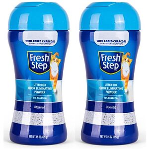 15-Oz Fresh Step Litter Box Charcoal Odor Eliminating Powder 2 for $6.13 ($3.07 Each) + Free Shipping w/ Prime or on $35+