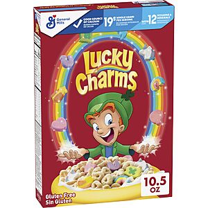 10.5-Oz Lucky Charms Breakfast Cereal with Marshmallows $2 w/ Subscribe & Save