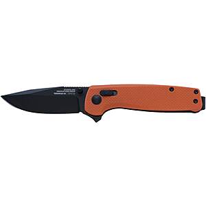 SOG Terminus XR Folding Knife 2.95" Clip Point D2 Tool Steel Black Blade G10 Handle Orange $19.99 + shipping @ MidwayUSA